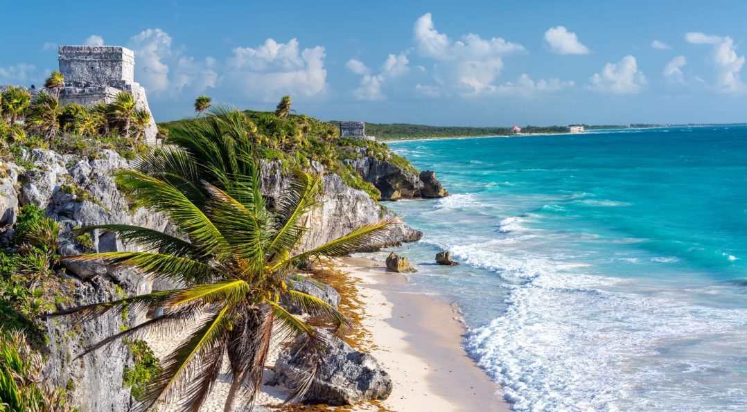 Of all Tulum beaches, Playa Ruinas is the most touristic and iconic, as it offers a view of the Mayan ruins.