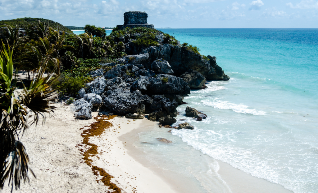Sargassum seaweed can affect Caribbean beaches, including Tulum, but its presence varies throughout the year.