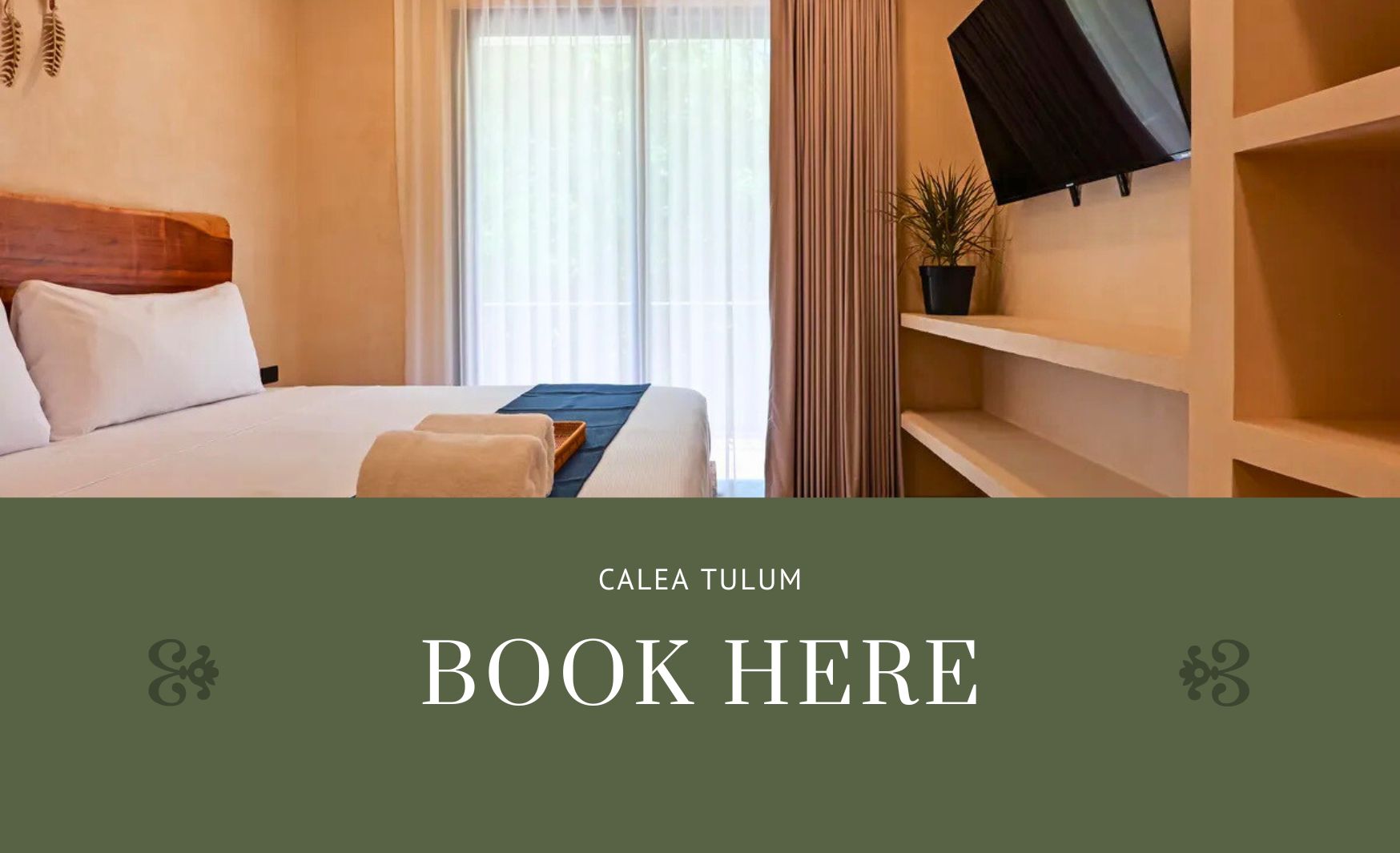 Banner to book a Calea's room